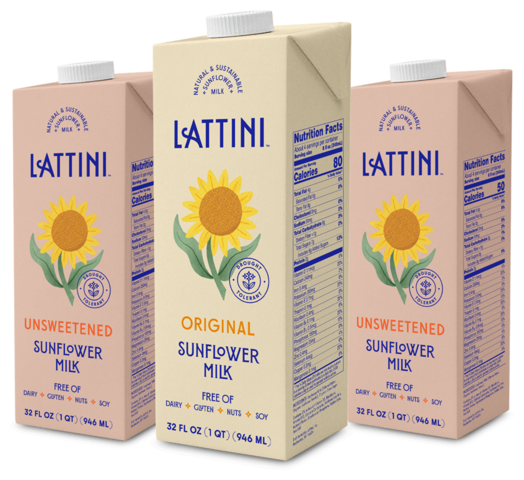 Lattini's lineup of sunflower milk flavors